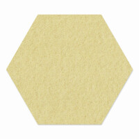 1 x FILZ Untersetzer Wabe, Hexagon 15 cm - muschel