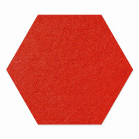 1 x FILZ Untersetzer Wabe, Hexagon 15 cm - rot