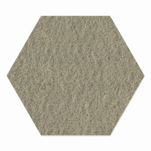 1 x FILZ Untersetzer Wabe, Hexagon 15 cm - grau