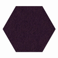 1 x FILZ Untersetzer Wabe, Hexagon 15 cm - pflaume