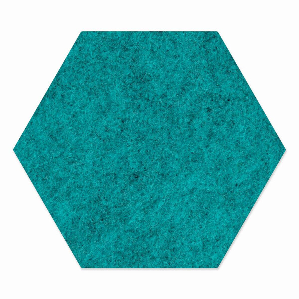 1 x FILZ Untersetzer Wabe, Hexagon 15 cm - lago meliert