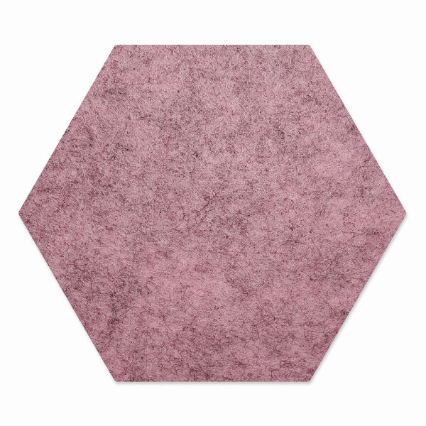 1 x FILZ Untersetzer Wabe, Hexagon 15 cm - rosenholz meliert