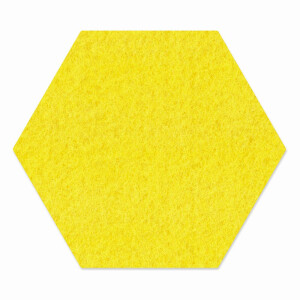1 x FILZ Untersetzer Wabe, Hexagon 21 cm - gelb