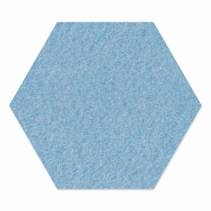 1 x FILZ Untersetzer Wabe, Hexagon 21 cm - hellblau