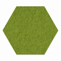 1 x FILZ Untersetzer Wabe, Hexagon 21 cm - olive