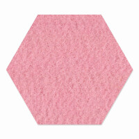 1 x FILZ Untersetzer Wabe, Hexagon 21 cm - rosé