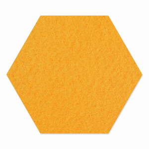 1 x FILZ Untersetzer Wabe, Hexagon 21 cm - sonnengelb