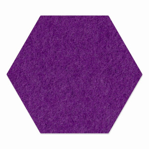1 x FILZ Untersetzer Wabe, Hexagon 21 cm - lila