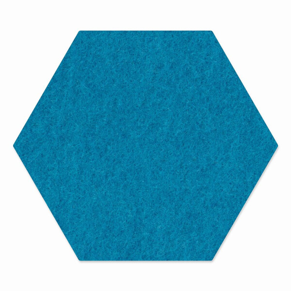 1 x FILZ Untersetzer Wabe, Hexagon 21 cm - mittelblau