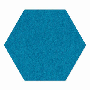 1 x FILZ Untersetzer Wabe, Hexagon 21 cm - mittelblau