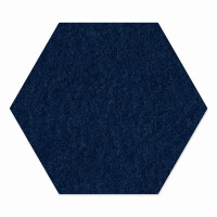 1 x FILZ Untersetzer Wabe, Hexagon 21 cm - nachtblau