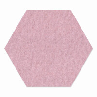 1 x FILZ Untersetzer Wabe, Hexagon 21 cm - pastell-flieder