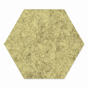 1 x FILZ Untersetzer Wabe, Hexagon 21 cm - muschel meliert