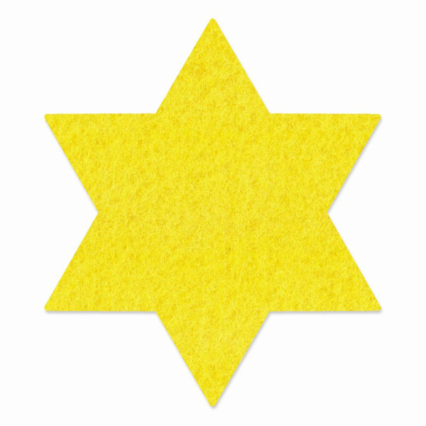 1 x FILZ Untersetzer Stern 11 cm - gelb