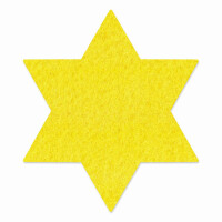 1 x FILZ Untersetzer Stern 11 cm - gelb