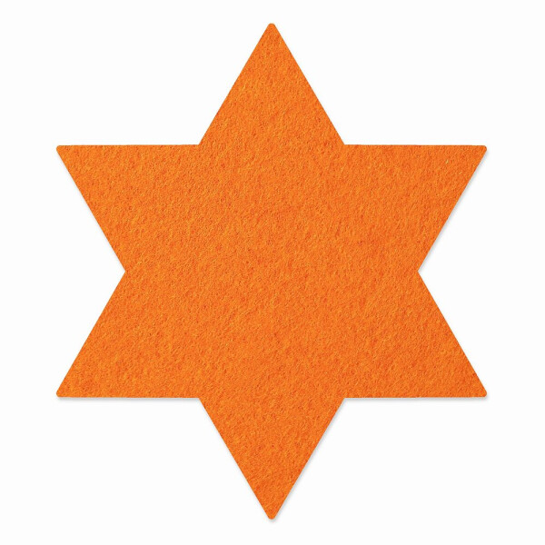 1 x FILZ Untersetzer Stern 11 cm - orange