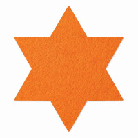 1 x FILZ Untersetzer Stern 11 cm - orange