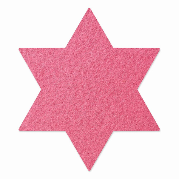 1 x FILZ Untersetzer Stern 11 cm - pink