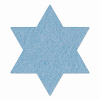 1 x FILZ Untersetzer Stern 11 cm - hellblau