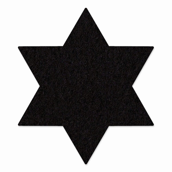 1 x FILZ Untersetzer Stern 11 cm - schwarz