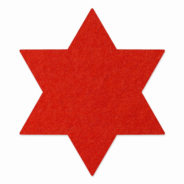 1 x FILZ Untersetzer Stern 11 cm - rot