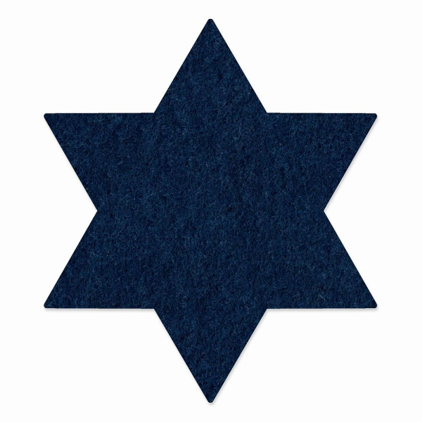 1 x FILZ Untersetzer Stern 11 cm - nachtblau
