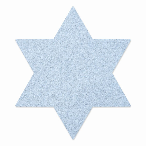 1 x FILZ Untersetzer Stern 11 cm - babyblau