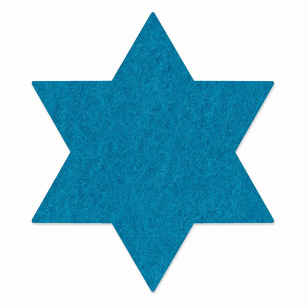 1 x FILZ Untersetzer Stern 16 cm - mittelblau