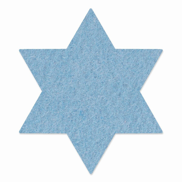 1 x FILZ Untersetzer Stern 21 cm - hellblau