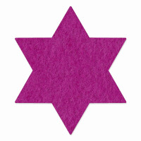 1 x FILZ Untersetzer Stern 21 cm - violett
