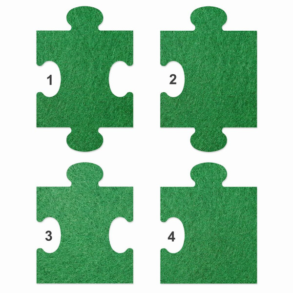 1 x FILZ Untersetzer Puzzle 10 cm Mittelteil no.1 - tannengrün
