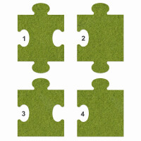 1 x FILZ Untersetzer Puzzle 10 cm Rand no.2 - olive
