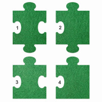 1 x FILZ Untersetzer Puzzle 10 cm Ecke no.4 - tannengrün