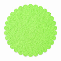 FILZ Untersetzer-Set Rund mit Wellenrand 12 Stück - pastell-grün