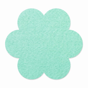 FILZ Untersetzer-Set Blume 4 Stück - pastell-türkis