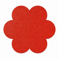 FILZ Untersetzer-Set Blume 8 Stück - rot