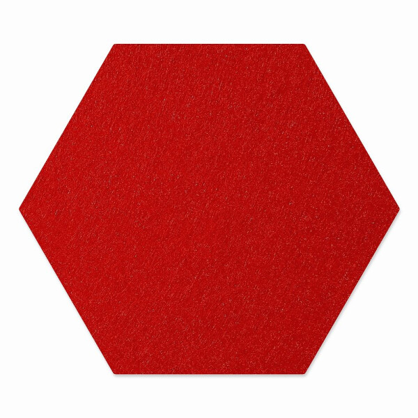 FILZ Untersetzer-Set Hexagon 4 Stück - mohnrot