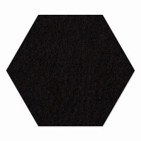 FILZ Untersetzer-Set Hexagon 4 Stück - schwarz