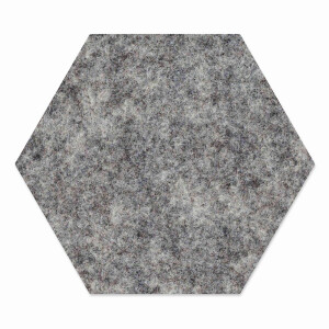 FILZ Untersetzer-Set Hexagon 4 Stück - hellgrau meliert