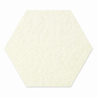 FILZ Untersetzer-Set Hexagon 4 Stück - wollweiß