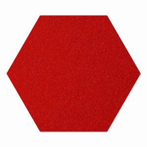 FILZ Untersetzer-Set Hexagon 12 Stück - mohnrot