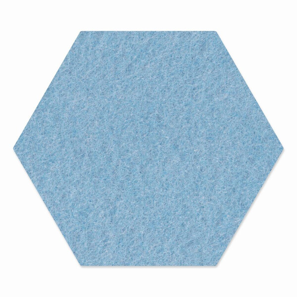 FILZ Untersetzer-Set Hexagon 12 Stück - hellblau