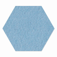 FILZ Untersetzer-Set Hexagon 12 Stück - hellblau