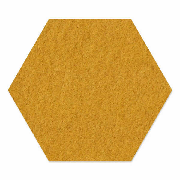 FILZ Untersetzer-Set Hexagon 12 Stück - ocker