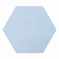FILZ Untersetzer-Set Hexagon 12 Stück - babyblau