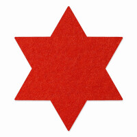 FILZ Untersetzer-Set Stern 8 Stück - rot