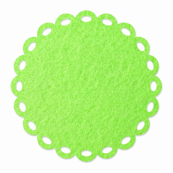 FILZ Untersetzer-Set Rund mit Zierrand 4 Stück - pastell-grün