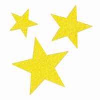FILZ Sterne 10er Set 4 cm - gelb