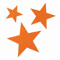 FILZ Sterne 10er Set 4 cm - orange