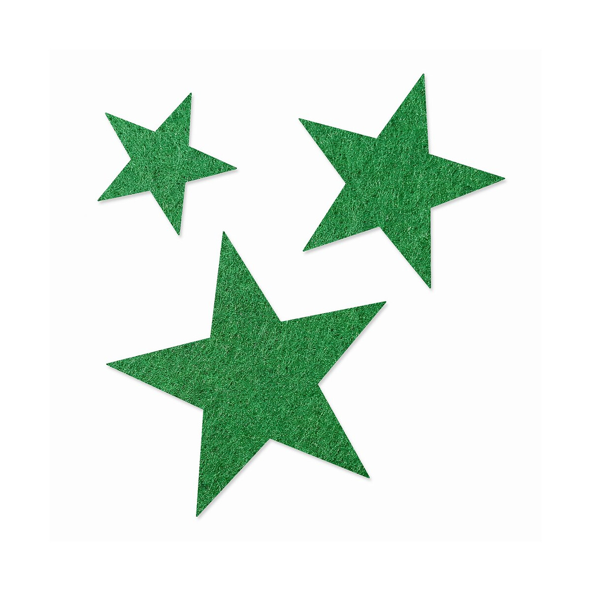 FILZ Sterne 10er Set 4 cm - tannengrün